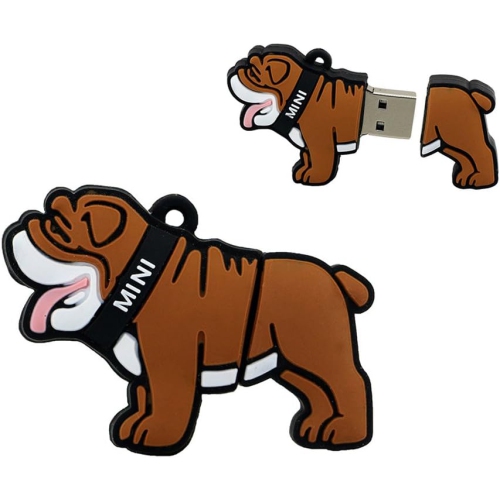Cartoon USB Flash Drive Cute Pen Shape Thumb Memory Stick Gift Animal - Bulldog 16GB