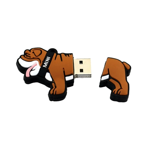 Cartoon USB Flash Drive Cute Pen Shaped Thumb Memory Stick Gift Animal - Bulldog Dog 8GB