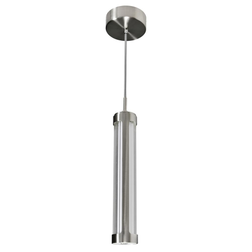 Neva 3 in LED Integrated Satin Nickel Pendant