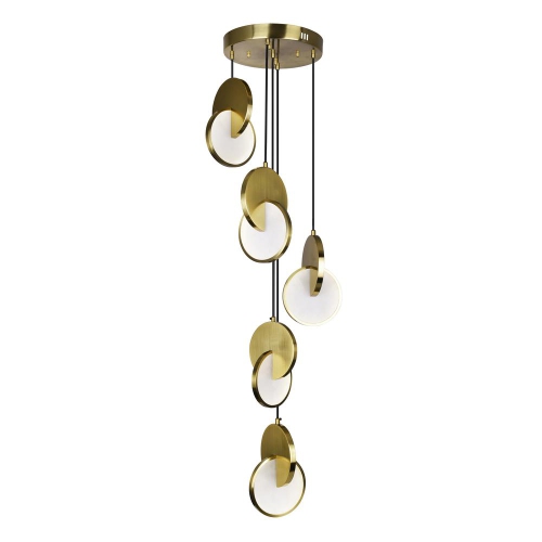 Tranche LED Pendant With Brushed Brass Finish