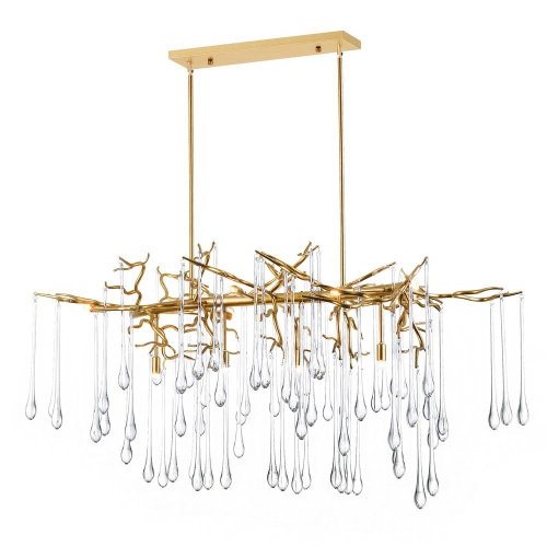 CWI LIGHTING CANADA  Anita 10 Light Chandelier With Leaf Finish In Gold
