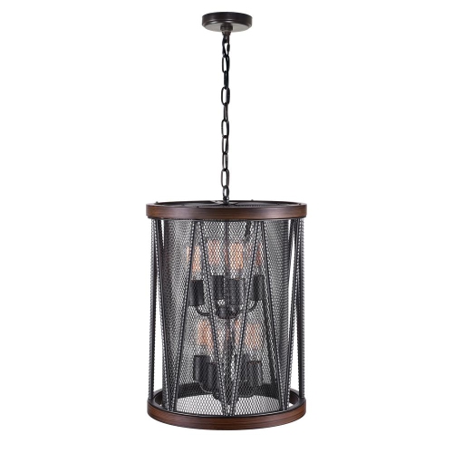 Parsh 8 Light Drum Shade Chandelier With Pewter Finish