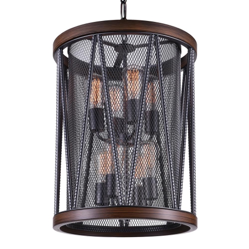Parsh 8 Light Drum Shade Chandelier With Pewter Finish