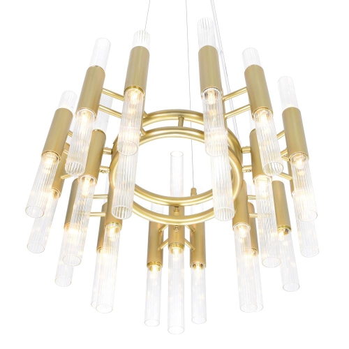 Orgue 42 Light Chandelier With Satin Gold Finish