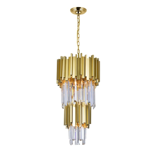 CWI LIGHTING CANADA  Deco 4 Light Down Mini Chandelier With Medallion Finish In Gold