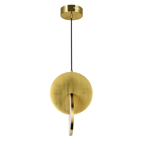 Tranche LED Mini Pendant With Brushed Brass Finish