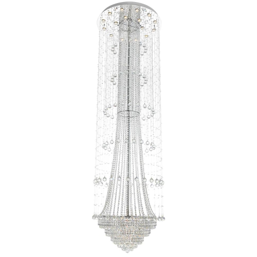 CWI LIGHTING CANADA  Hallway 32 Light Flush Mount With Chrome Finish