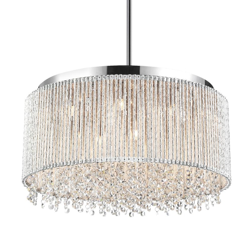 Claire 14 Light Drum Shade Chandelier With Chrome Finish