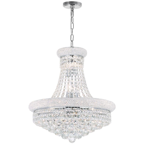 Empire 14 Light Down Chandelier With Chrome Finish