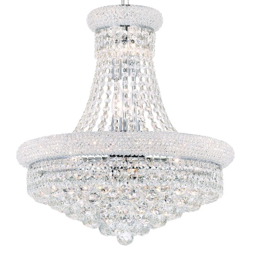 Empire 14 Light Down Chandelier With Chrome Finish