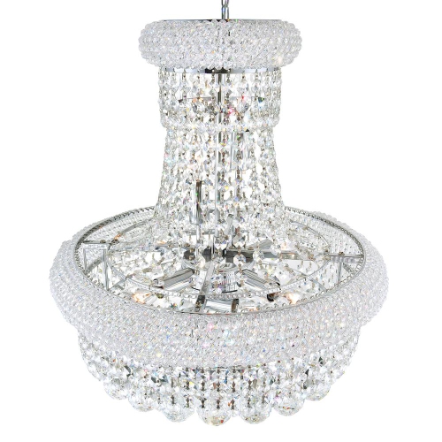 Empire 14 Light Down Chandelier With Chrome Finish