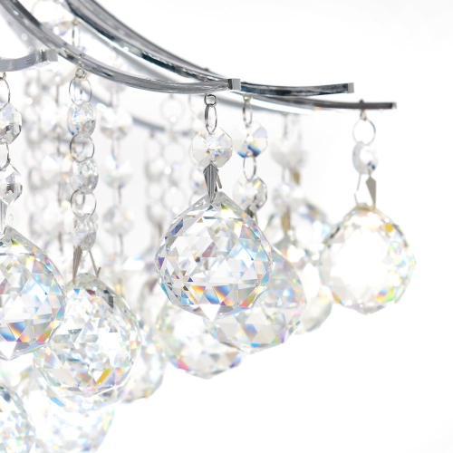 Princess 6 Light Flush Mount With Chrome Finish