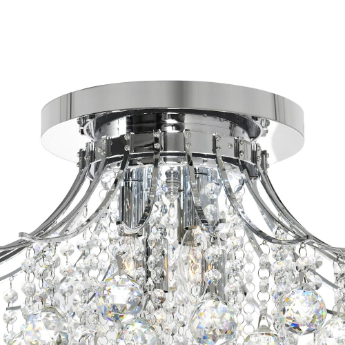 Princess 6 Light Flush Mount With Chrome Finish