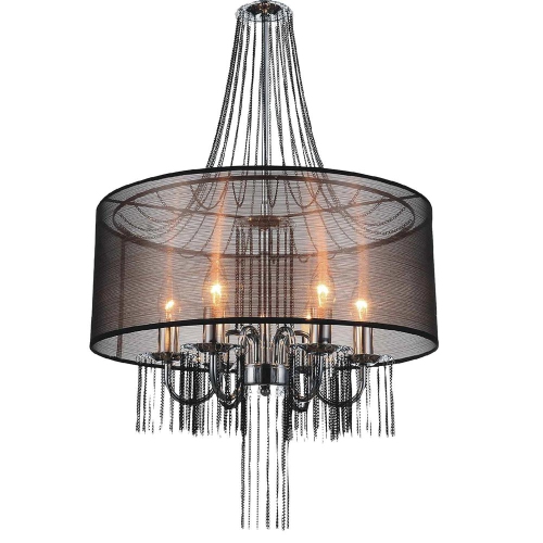 Amelia 6 Light Drum Shade Chandelier With Chrome Finish