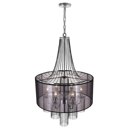 Amelia 6 Light Drum Shade Chandelier With Chrome Finish