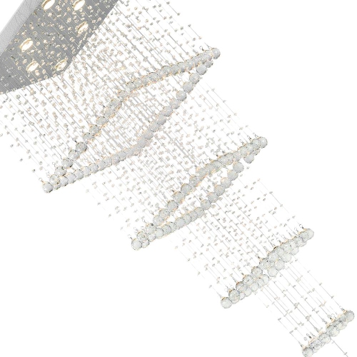 Square 8 Light Flush Mount With Chrome Finish