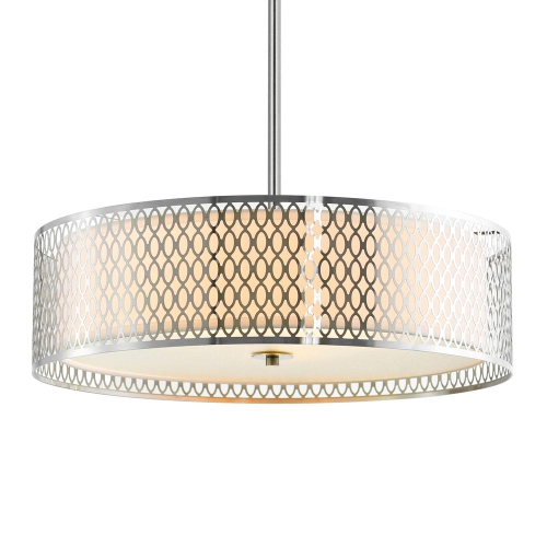 Mikayla 5 Light Drum Shade Chandelier With Satin Nickel Finish