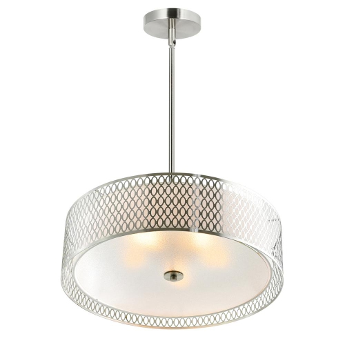 Mikayla 5 Light Drum Shade Chandelier With Satin Nickel Finish