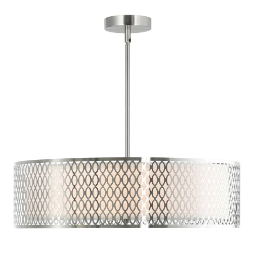 Mikayla 5 Light Drum Shade Chandelier With Satin Nickel Finish