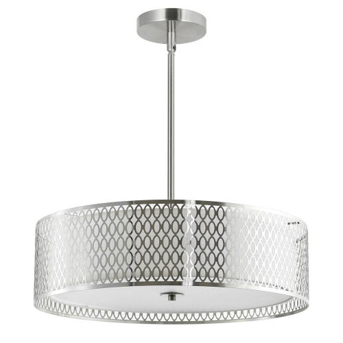 Mikayla 5 Light Drum Shade Chandelier With Satin Nickel Finish