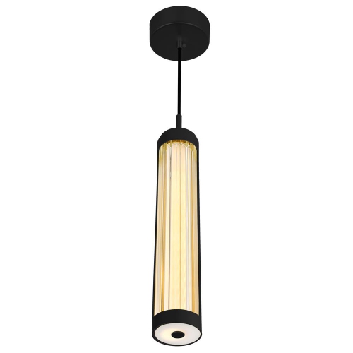 Neva 3 in LED Integrated Black Pendant