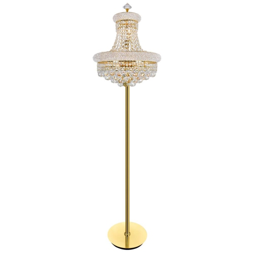 Image 1 of 5.. Empire 8 Light Floor Lamp With Gold Finish