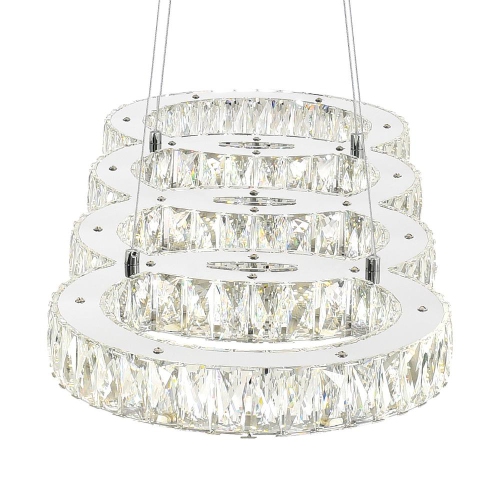 Milan LED Chandelier With Chrome Finish