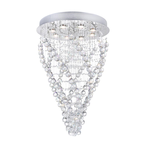 CWI LIGHTING CANADA  Twister 8 Light Flush Mount With Chrome Finish