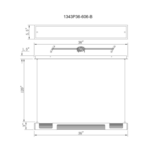 Neva 36 in LED Integrated Satin Nickel Chandelier