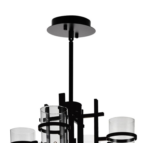 Sierra 12 Light Up Chandelier With Black Finish