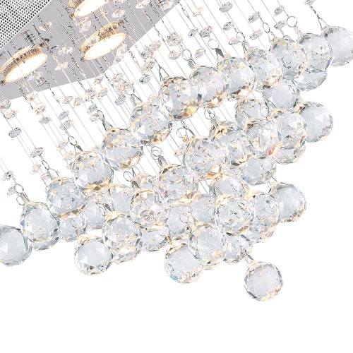 Square 4 Light Flush Mount With Chrome Finish