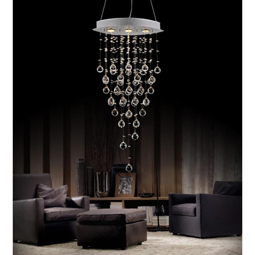 CWI LIGHTING CANADA  Robin 3 Light Down Chandelier With Chrome Finish