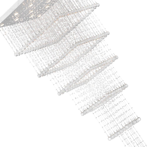 Square 16 Light Flush Mount With Chrome Finish