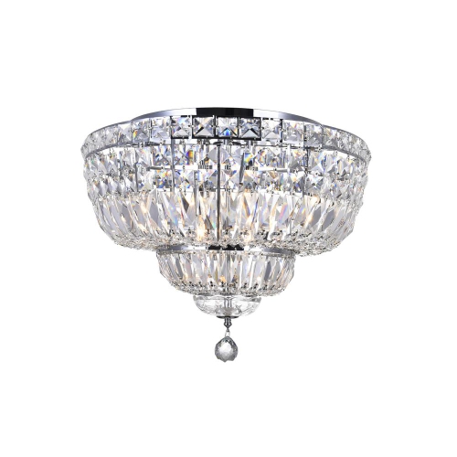 Stefania 8 Light Bowl Flush Mount With Chrome Finish