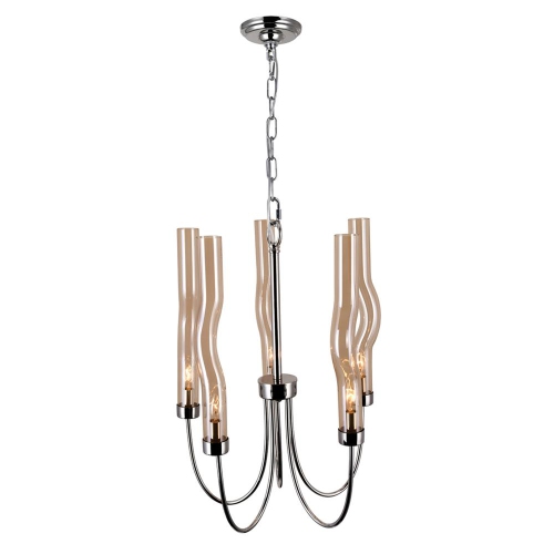 Meduse 5 Light Chandelier With Polished Nickel Finish