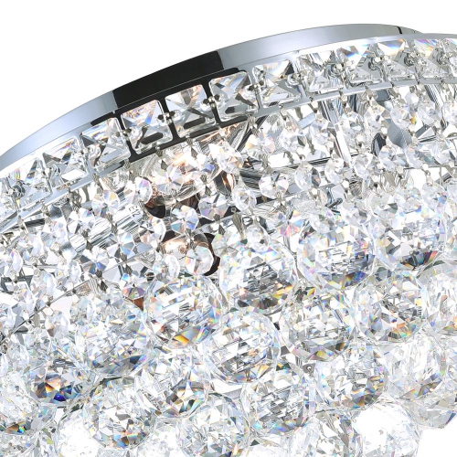 Luminous 5 Light Flush Mount With Chrome Finish