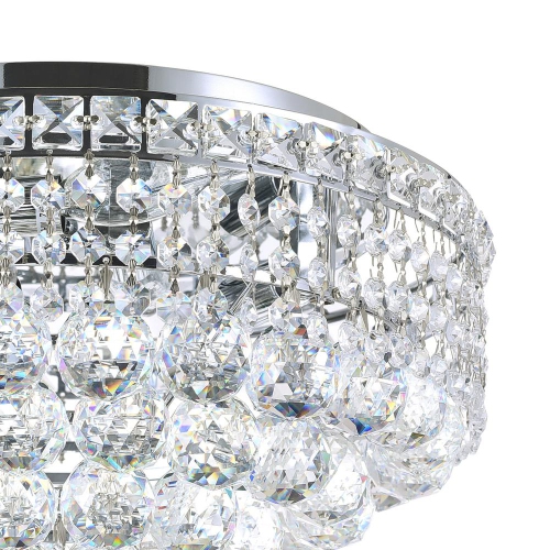 Luminous 5 Light Flush Mount With Chrome Finish