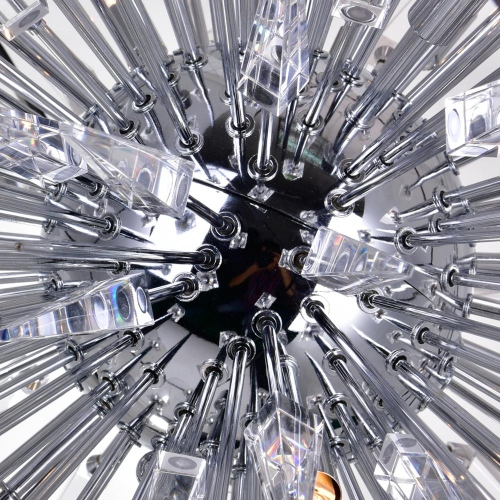 Starburst 20 Light Chandelier With Chrome & Black Finish