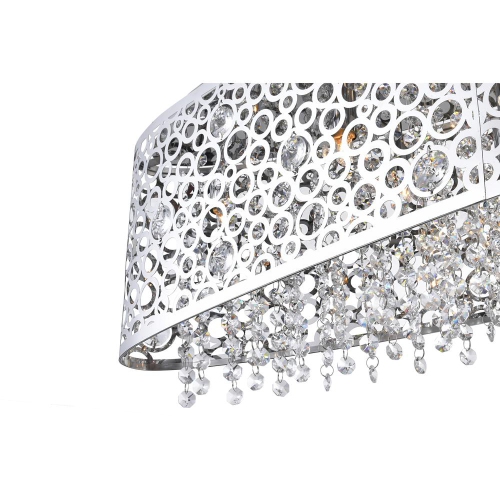 Bubbles 16 Light Drum Shade Chandelier With Chrome Finish