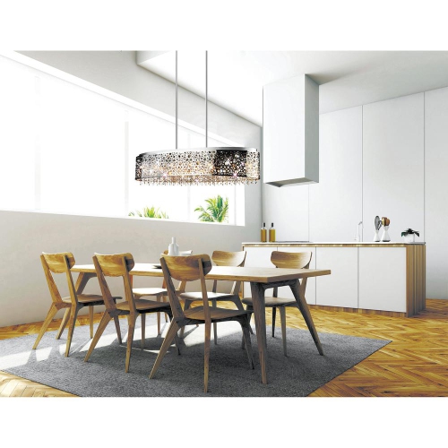 Bubbles 16 Light Drum Shade Chandelier With Chrome Finish