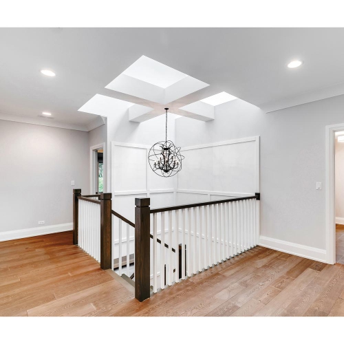 Campechia 9 Light Up Chandelier With Brown Finish