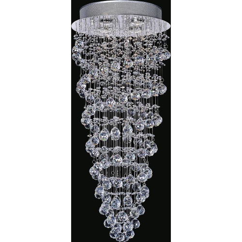 CWI LIGHTING CANADA  Double Spiral 4 Light Flush Mount With Chrome Finish