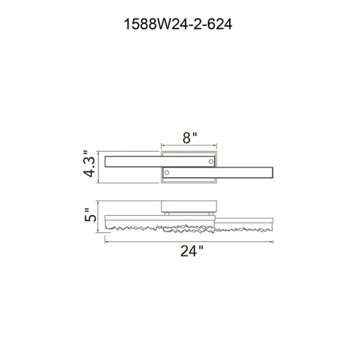 Stagger Integrated LED Brass Vanity Light