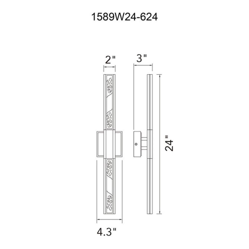 Greta Integrated LED Brass Vanity Light