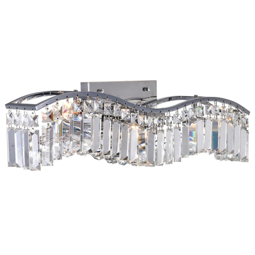 Luminaire de salle de bain Glamorous à 3 lumières avec fini chromé