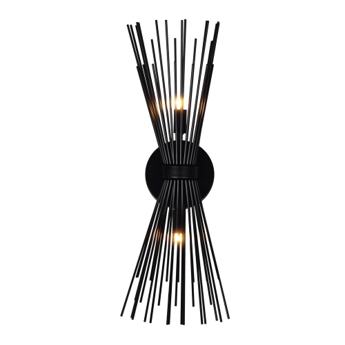 CWI LIGHTING CANADA  Savannah 2 Light Wall Sconce With Finish In Black