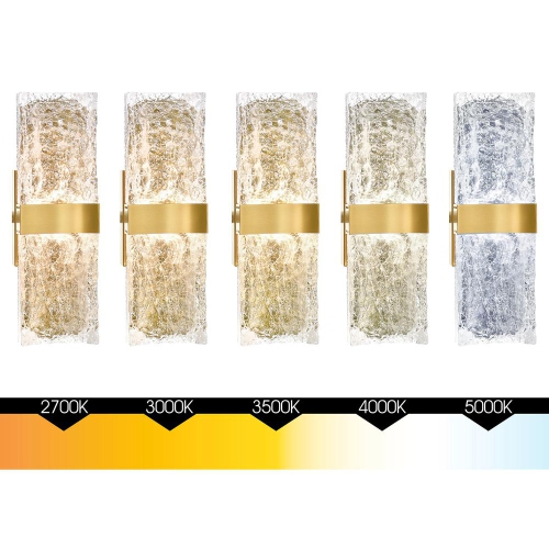 Lava Integrated LED Brass Wall Light