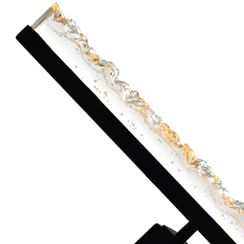 Lampe de salle de bain LED intégrée de Stagger, noir