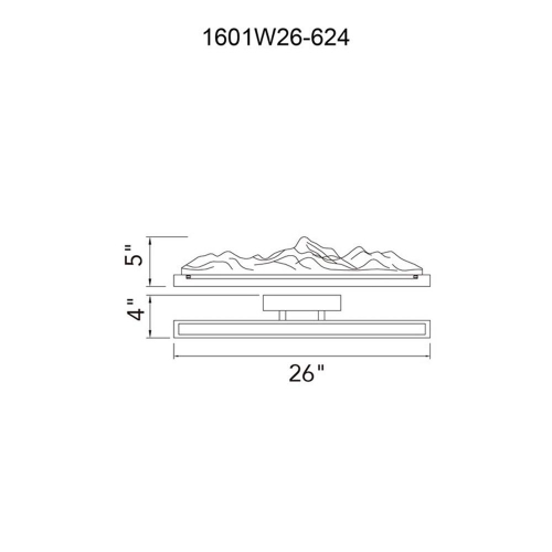 Himalayas Integrated LED Brass Vanity Light