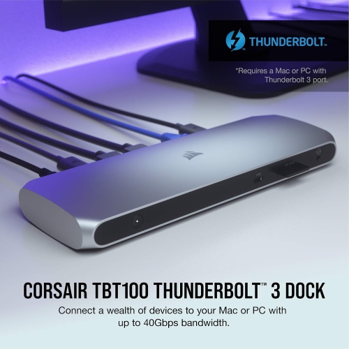 Refurbished - Corsair TBT100 Thunderbolt 3 Docking Station - CU-9000001-NA